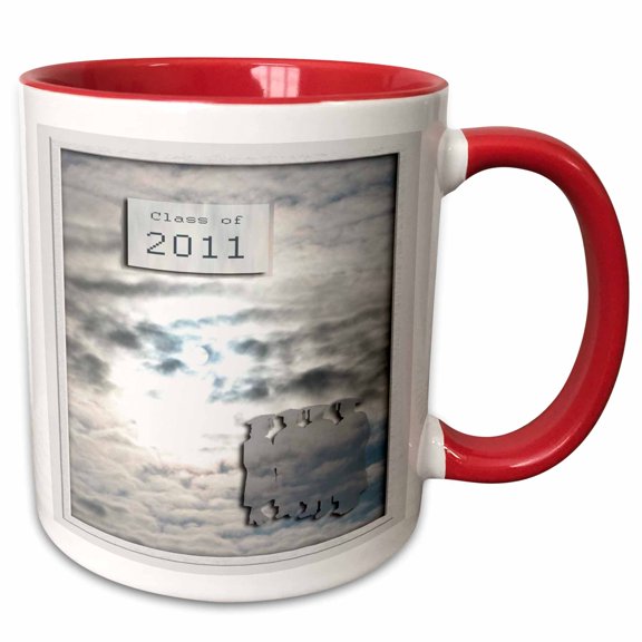 3drose, Graduation 2011, Graduates in the Clouds, 11oz Two-tone Red Mug