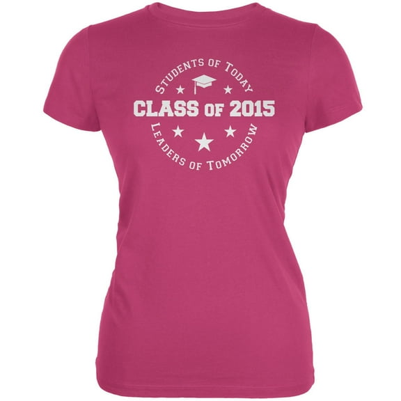 Graduation - 2015 Leaders of Tomorrow Berry Pink Juniors Soft T-Shirt - Large