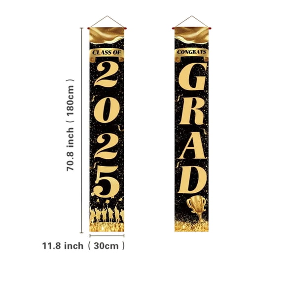 Graduation 2025 Banners - Welcome Sign for Interior and Exterior Decorations, Perfect for High School, College, and Doctorate Celebrations, Easy to Use and Hang, Weather Resistant Design