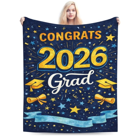 Graduation 2026 Blanket Gift Throw Blanket Cozy Soft Blanket Class of 2026 Graduation Celebration Gift for Student Home Decor 60x50