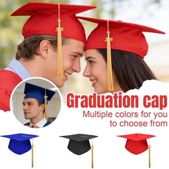 Graduation 2026 Decorations, Black Graduation Cap, 2026 Tassel Graduation, Black Party Decorations, Gold Party Decorations, University Commencement Event, 1 Pc