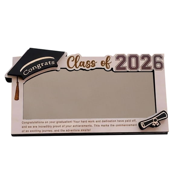 Graduation 2026 Frame, Funny Wooden Picture Frame Box for Class of 2026, Creative Graduation Gift for Seniors High School College Graduates Student (1PC),graduation money holder