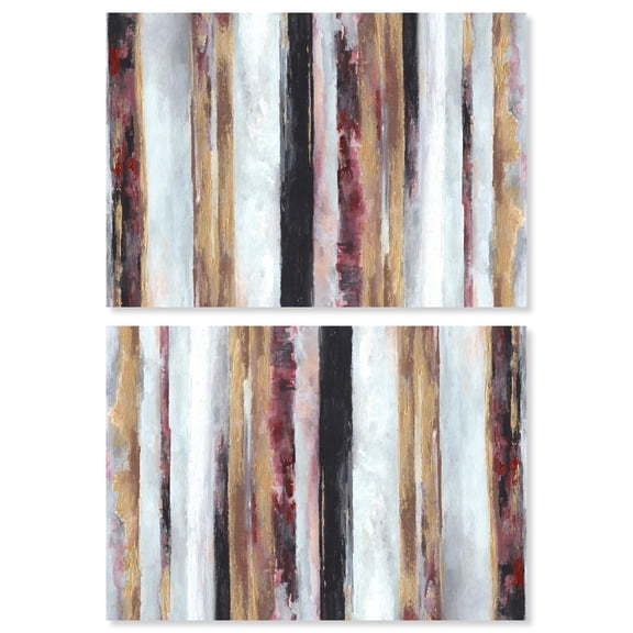 Art Remedy Modern Boho Canvas, 15" x 10", Gallery Wrapped, Golden Roads Set