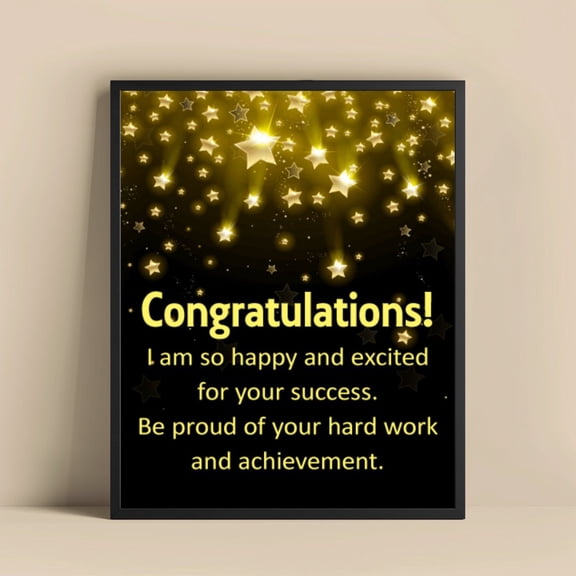 Graduation Achievement Success Inspirational Celebratory Wall Decor