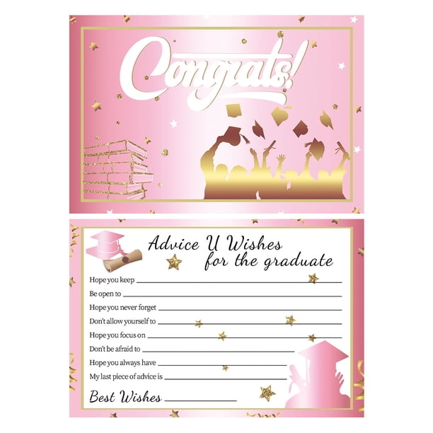grad party advice cards Advice and Wishes for Graduate Cards Printable
