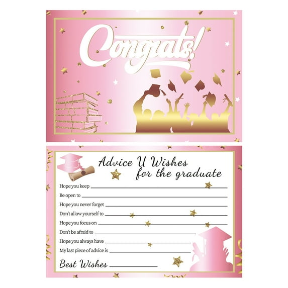 Graduation Advice Cards - 10PCS Graduation Party Supplies Advice for the Graduate Graduation Decorations Party Favors Table Games Personalized Graduation Cards
