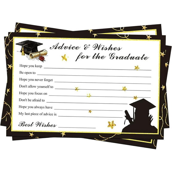 Graduation Advice Cards - 10PCS Graduation Party Supplies Advice for the Graduate Graduation Decorations Party Favors Table Games Personalized Graduation Cards