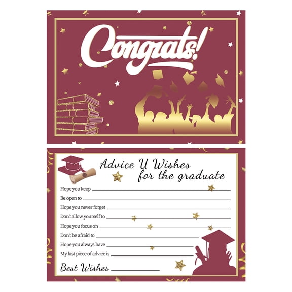 Graduation Advice Cards - 10PCS Graduation Party Supplies Advice for the Graduate Graduation Decorations Party Favors Table Games Personalized Graduation Cards