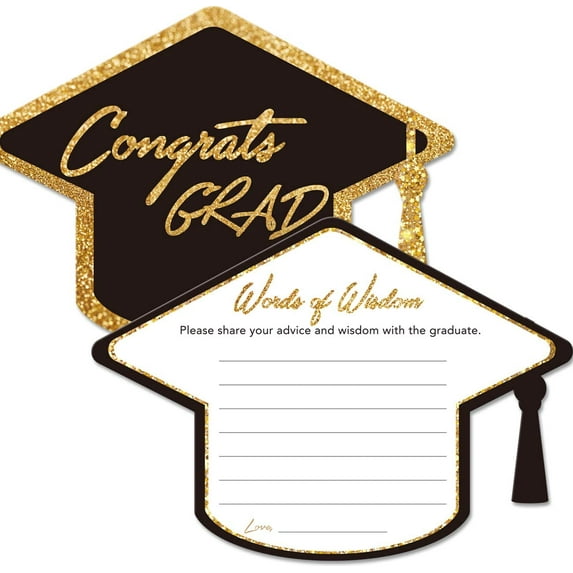 Graduation Advice Cards for The Graduate (30PCS), High School or College Graduation Party Games Decorations Supplies, Well Wishes Cards for Graduates