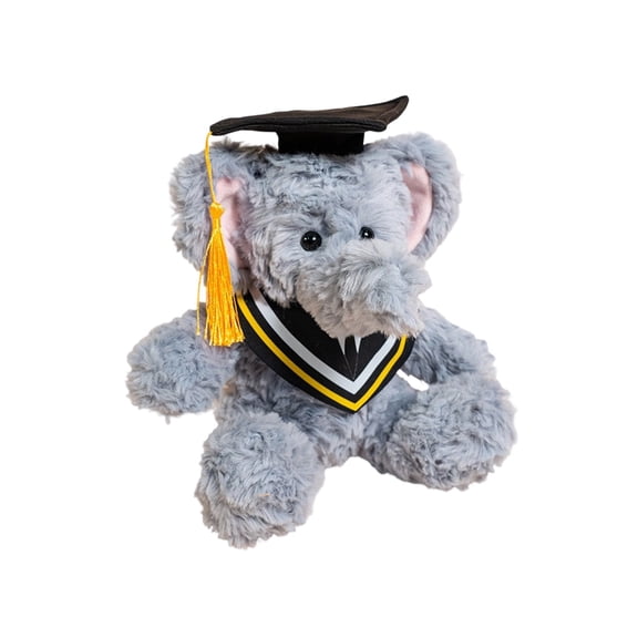 Graduation Animals Plush Toy with Graduation Cap – Soft Stuffed Animal Gift for Graduates, Cute Keepsake for Students, Durable and Cuddly Souvenir Light Blue