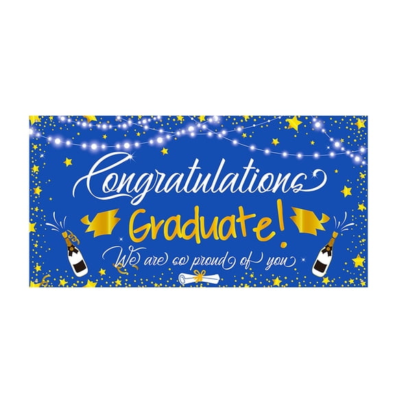 Graduation Banner 2026,Party Decorations Supplies,Graduation Sign,Large Congratulations Class of 2026 Graduation Backdrop,Congrats Grad Banner for Party Decorations,2026 Grad Banner,1PC,Blue,59"x35"