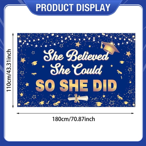 Graduation Banner Backdrop 2026 Graduation Party Decorations Congratulations Graduate Banner 71x43 Inches, #Z