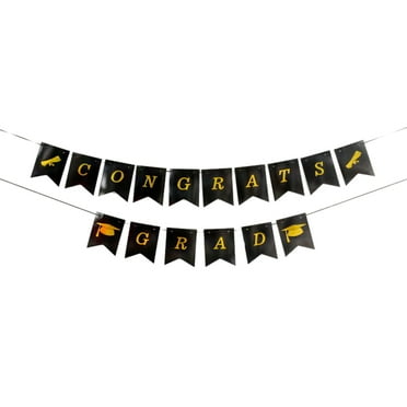 Graduation Banner Bunting Banner Decorative Pull Flag Graduation Party Supplie, 2025 Graduation Party Decorations