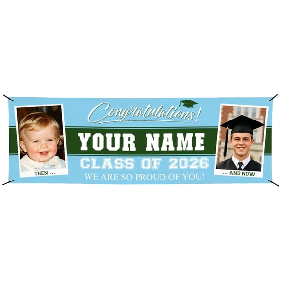 Graduation Banner Class Of 2026 Custom Grad Banners With Your Name Photo Graduation Yard Custom Grad For Outdoor Indoor Valentine Banner Fireplace Large Garden Flag Holder Canadian Flag 3x5 Custom