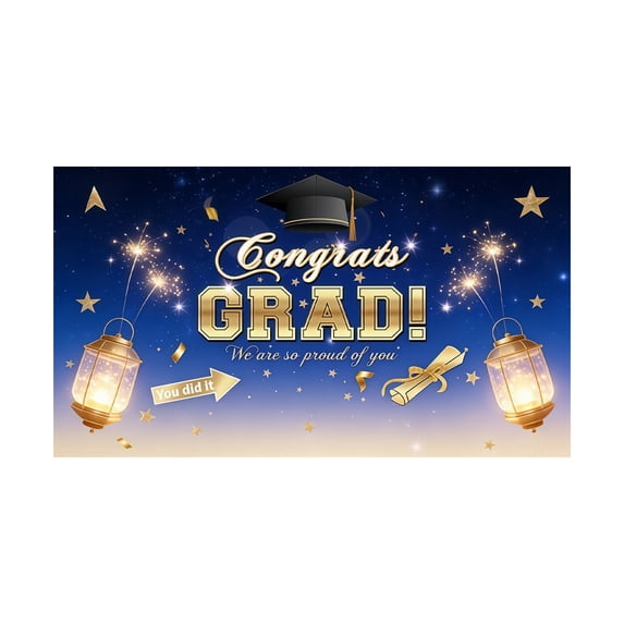 Graduation Banner Horizontal Banner for Graduation Party, XtraLarge ...