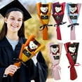 thumbnail image 1 of Graduation Bear Flower Bouquet Artificial Plush Animal Bouquet Graduation Bear Roses Floral Arrangements Mini Plush Bear with Grad Cap for Class of 2025 Party Favors Supplies, 1 of 3