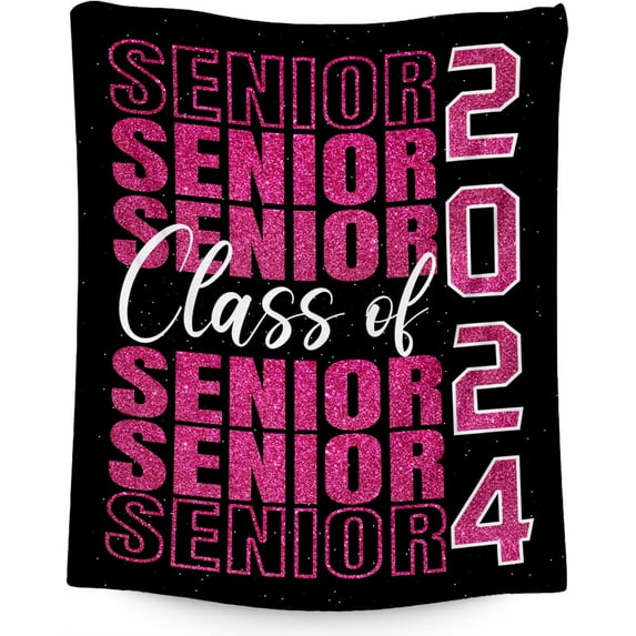Graduation Blanket - Class of 2024 Graduation Gifts for Her or Him - 40"x50" Flannel Soft Throw Blanket Decorations - Senior 2024 Blankets for College, High School, Graduation Day