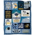 thumbnail image 1 of Graduation Blanket Gifts 2023, Graduation Day Blankets 50"x 60" Gift, Graduation Party Supplies for Him & Her Graduation Home Blanket Decorations, Class of School for Women/Men Friends Daughter Son, 1 of 6