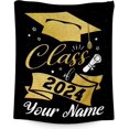 thumbnail image 1 of Graduation Blanket Gifts - 40"x50" Class of 2024 Blankets for Her Him - Senior Graduation Fuzzy Throws for High School College, 1 of 5