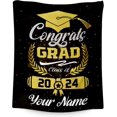 thumbnail image 1 of Graduation Blanket Gifts - 40"x50" Class of 2024 Blankets for Her Him - Senior Graduation Fuzzy Throws for High School College, 1 of 5
