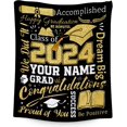 thumbnail image 1 of Graduation Blanket Gifts - 40"x50" Class of 2024 Blankets for Her Him - Senior Graduation Fuzzy Throws for High School College, 1 of 5