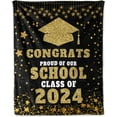 Graduation Blanket Gifts, 50"x40" Cozy Flannel Throw Blankets, Graduate