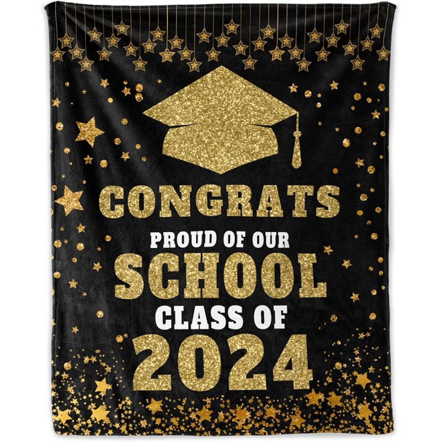 Graduation Blanket Gifts, 50"x40" Cozy Flannel Throw Blankets, Graduate