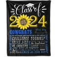 Graduation Blanket Gifts, 60"x50" Cozy Flannel Throw Blankets, Graduate
