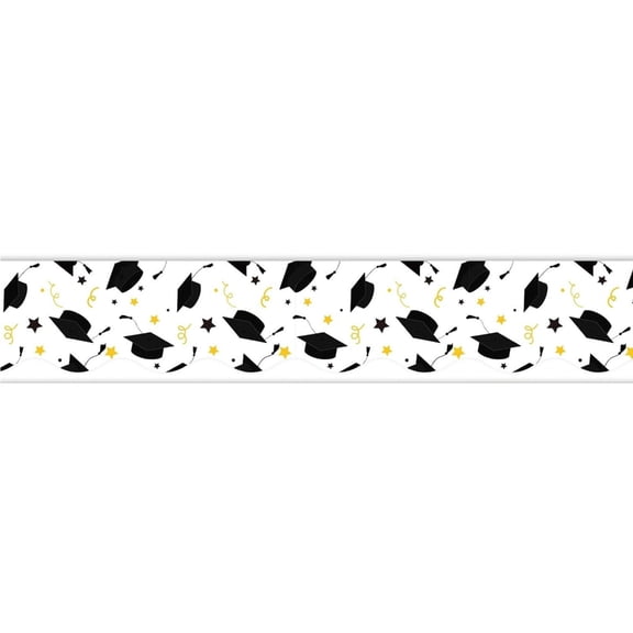 Graduation Border Trim Wall Sticker 59ft Long Whiteboard Border Sticker For Chalkboard Classroom Decoration Wrapping