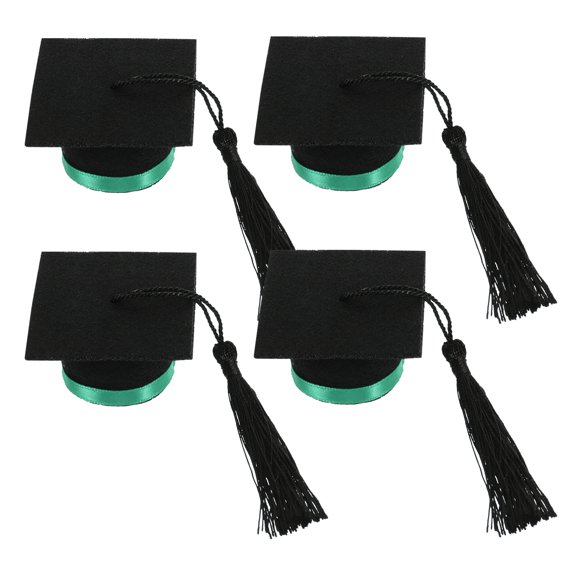 SHOWERORO Graduation Hat Bottle Caps For Party Organizers 4Pcs 2.2x2.2x1.4in