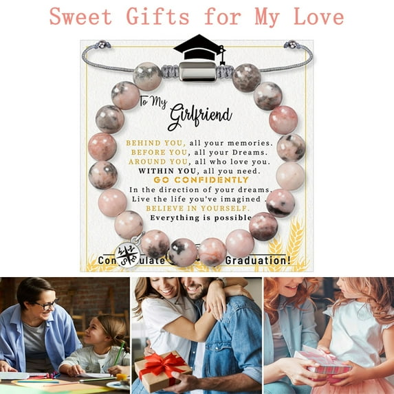 Graduation Bracelet for Girls, Adjustable Beaded Bracelet, 2023 Grauation Gifts for Her Women Best Friends Girls Daughter Senior Class of 2023
