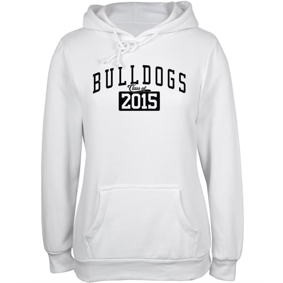Graduation - Bulldogs Class of 2015 White Juniors Soft Hoodie