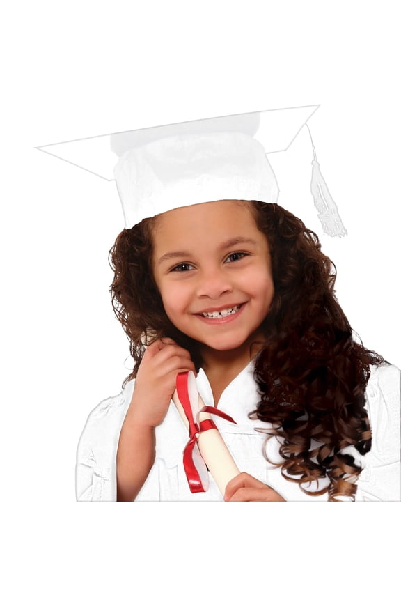 Graduation Cap - 9.25" H x 9.25" W x 4.75" D | White | 1 Pc.