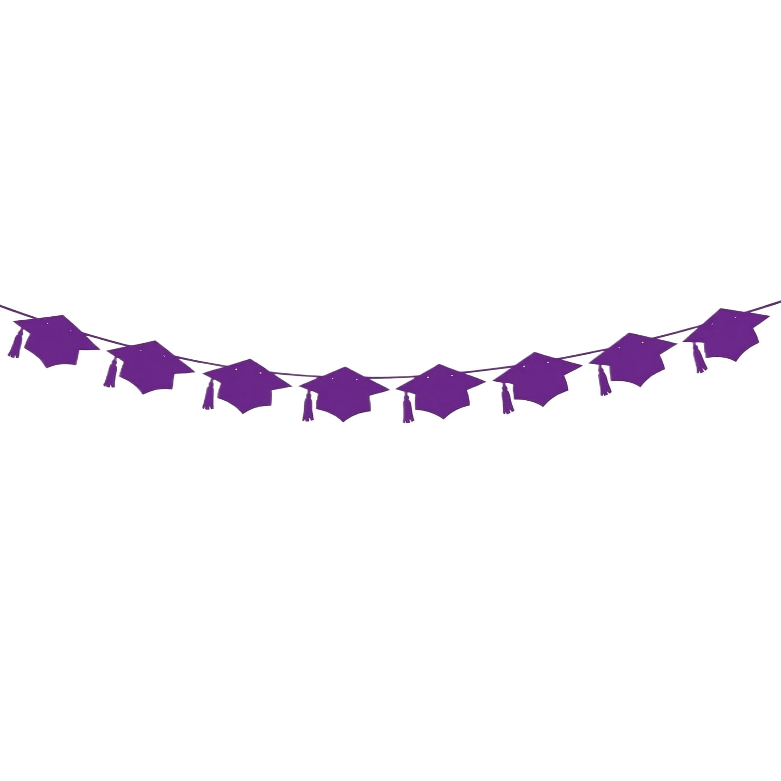 Graduation Cap Banner, Purple, 1 Set, Suitable for Graduation Theme Party Decoration