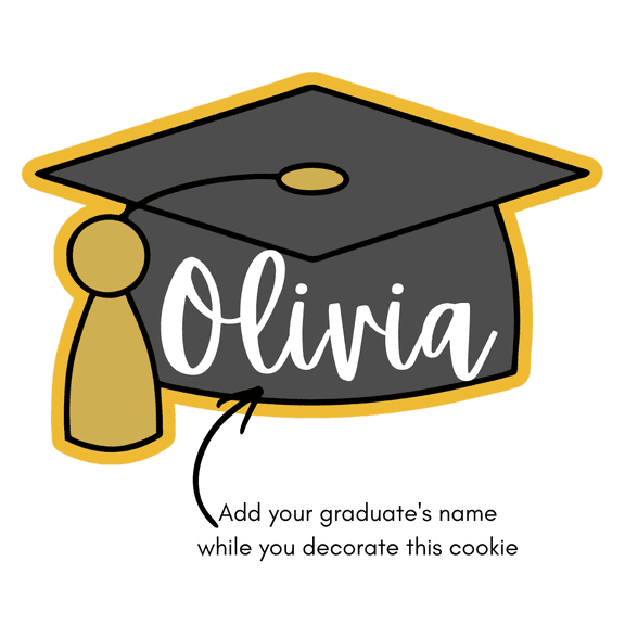 Graduation Cap Cookie Cutter & Stamp
