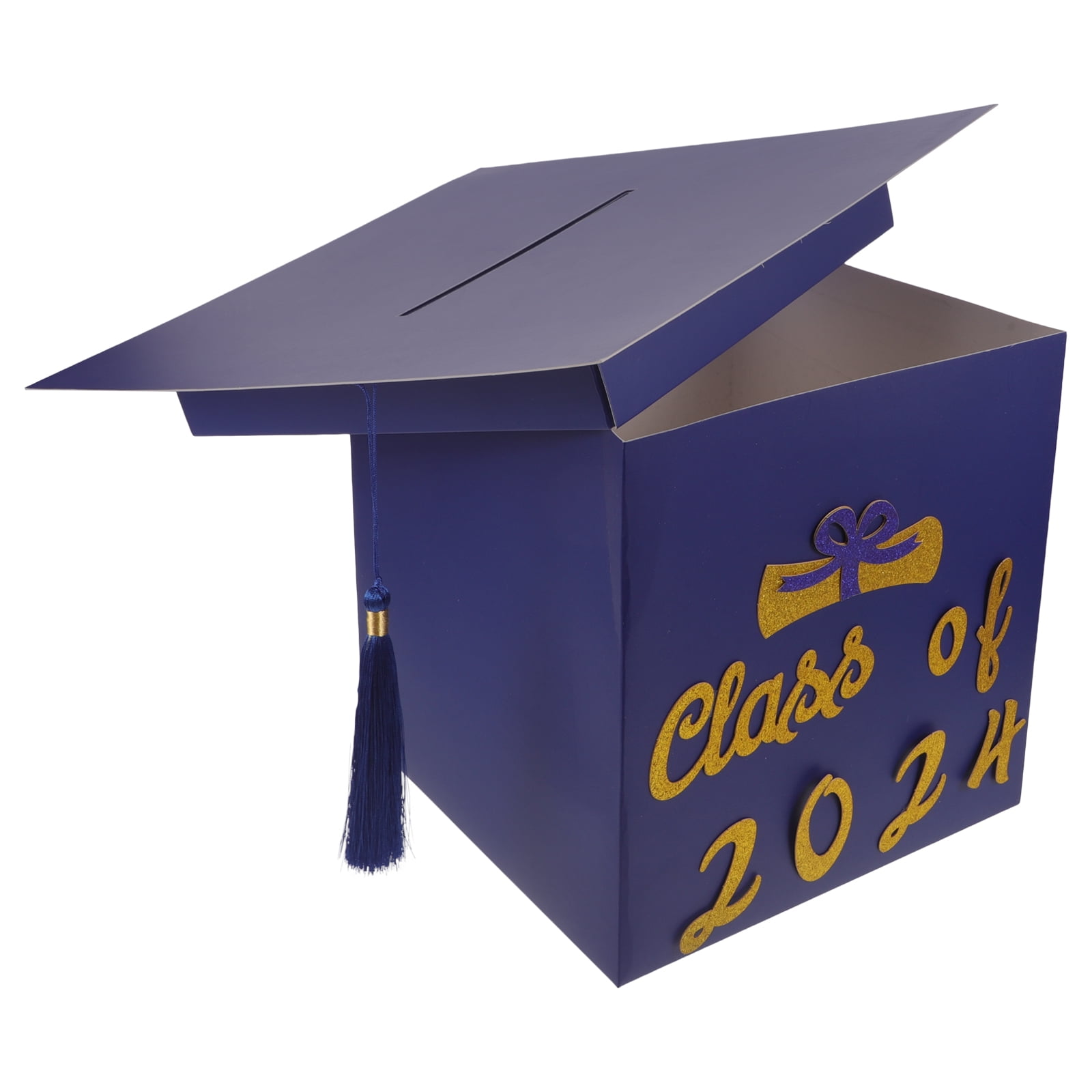 Graduation Cap Decorations Card Boxes Document Invitation Blue
