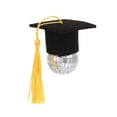 thumbnail image 1 of Graduation Cap Disco Ball with Tassel,Mirror Ball Ornament for Party Decor, Campus Celebration Favor (Large), 1 of 5
