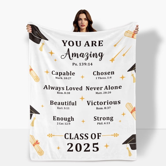 Graduation Cap Fleece Blanket For Friends A Meaningful Gift To Celebrate Friendship And Academic Achievements Soft Warm For Sofa Bed Travel Camping For Family Friends Shipped From USA