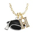 thumbnail image 1 of Graduation Cap - H - Gold Tone Crystal Initial Sophia Necklace, 18"+1", 1 of 2