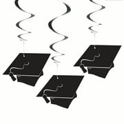 Graduation Cap Hanging Decorations, 26in, 3ct
