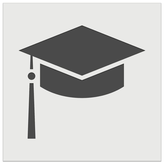 Graduation Cap Hat DIY Cookie Wall Craft Stencil - 9.0 Inch