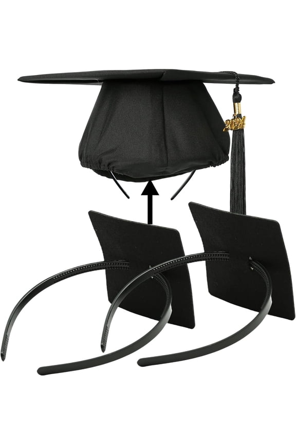 Graduation Cap Headband-Firm Anti-Fall Hair Band for Graduation Cap,Grad Cap Headband Holder Insert Companion