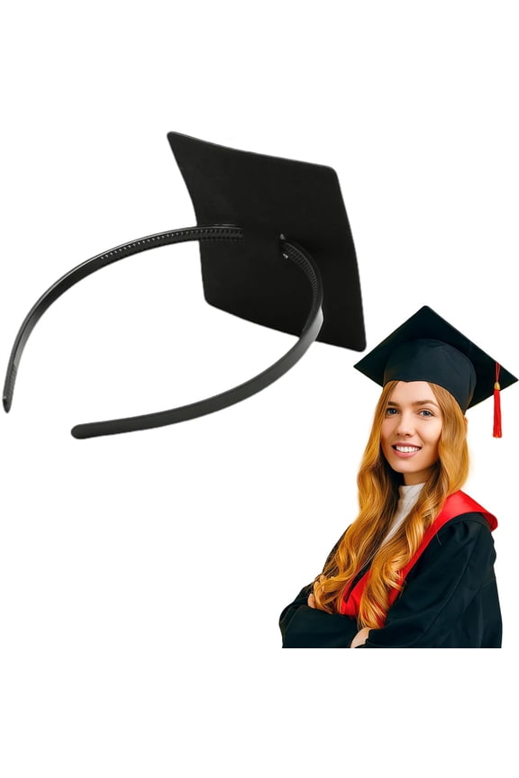 Graduation Cap Headband Insert, Grad Caps Headband Insert, Adjustable, Secures Cap and Keeps Hairstyle, Upgraded Interior Design, Simple and Practical Anti-Fall Hairband for Graduation(1PCS)