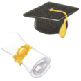 thumbnail image 1 of Graduation Cap & Scroll Dec-Ons&reg; Sugar Decorations,, 1 of 7