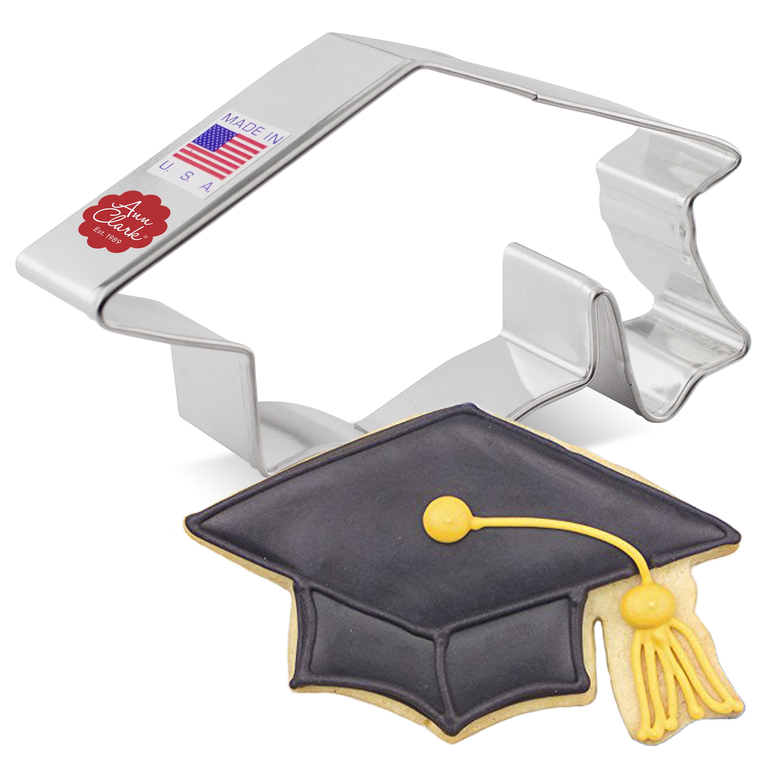 Graduation Cap Steel Cookie Cutter Set, by Ann Clark