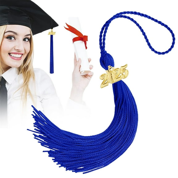 Graduation Cap Tassel With Gold & Silver Threads - Academic Ceremony Tassel For Bachelor, Master, Phd, Keepsake Decor (Multi-Color Options)