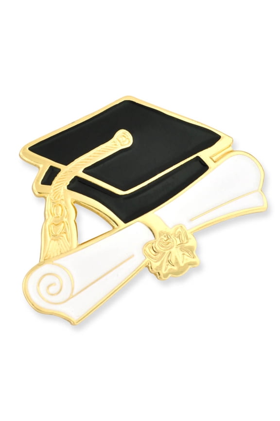 Graduation Cap and Diploma School Graduate Enamel Lapel Pin