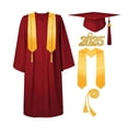 thumbnail image 1 of Graduation Cap and Gown 2025 Tassel Set with Honor Cord Graduation Stoles for High School College Unisex Adult Graduation Gown Cap Tassel Set, 1 of 3