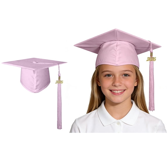 Graduation Cap for Kids Pink Graduation Cap with Tassels for Graduation Cap 2026 Graduation Hats