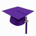 thumbnail image 1 of CLERKMANS Graduation Cap with Tassel Includes 2026 Date Drop - 6” Hang Loop - 100% Polyeste, 2026, Purple, One Size, 1 of 7